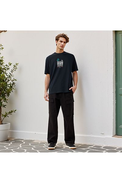 FAV Squid Game Print T-shirt with Crew Neck and Short Sleeves