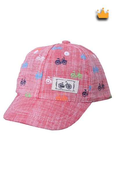 Kitti 1-4 Years 48cm Boy Bicycle Pattern Summer Adjustable Hat Cap Red Y211001