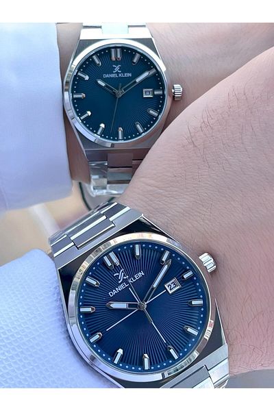 Daniel Klein 3 Atm Water Resistant Couple Watch Special for Men and Steel Cord Couples Cf.Dk10673M1