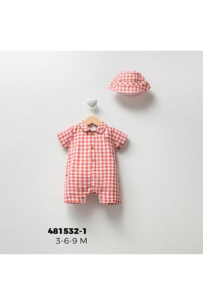 Cassiope Baby Plaid Summer Short Jumpsuit