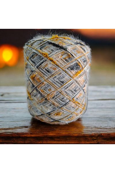 Kırlangıç Kid Moher & Ebruli Pompom Mix Design Hand Knitting Rope 130 Gr