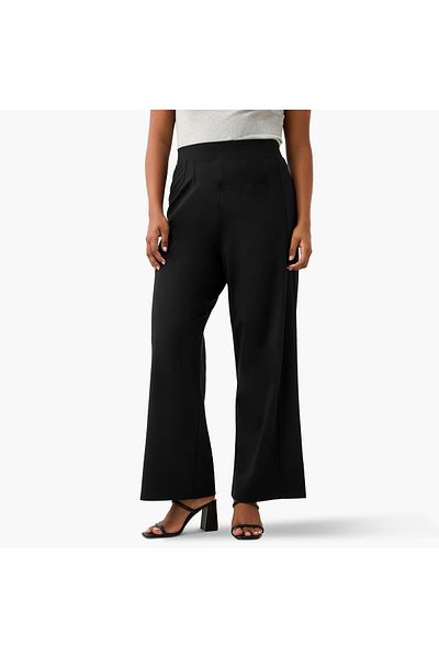 Ulla Popken Plus Size Ulla Popken Wide Leg Pants