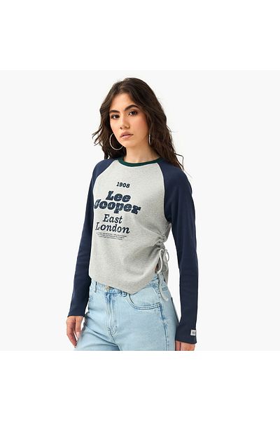 Lee Cooper Printed T-shirt with Raglan Sleeves