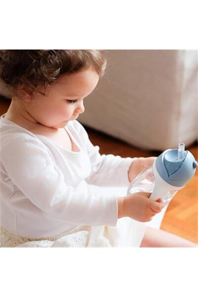 Beaba 300 ml Şeffaf Pipetli Suluk Windy Blue