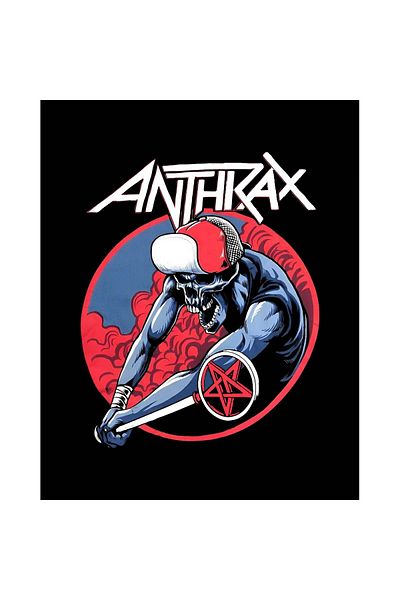 Z zepplin Anthrax Pentegram Patch mare pentru spate