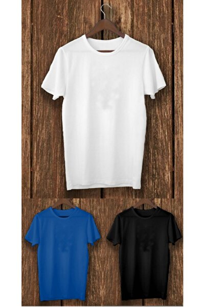 THE WHITE Μπλουζάκι Unisex χωρίς στάμπα με λαιμόκοψη 3 τεμαχίων