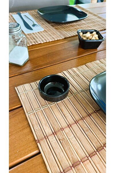 Alezy 529 Göreme Melamine Thermostar Round Sauce Bowl 6 cm Black