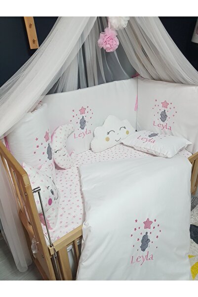 Baby Clime طقم نوم أطفال مطرز 60x120 – ناموسية فاخرة مع جهاز