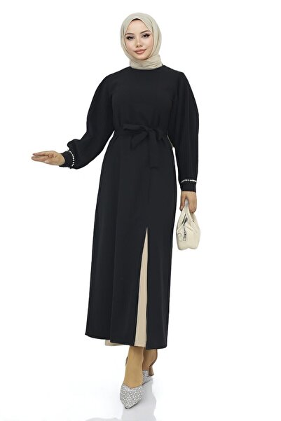 Missvalle Piliseli Yırtmaçlı Takım Siyah MSW19239