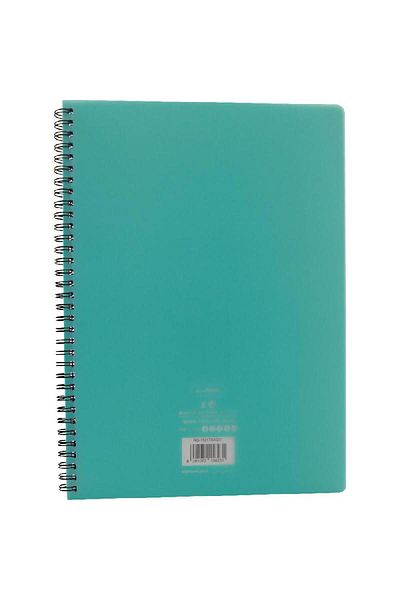 Roco Notebook – A4 Size, 100 Sheets, Square Ruled, Aqua Cover