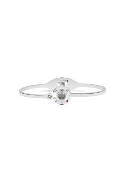 Tessero Bratara de dama tip Bangle fixa cu proiectie 'Te iubesc' in 100 de limbi diferite, placat cu aur 18K