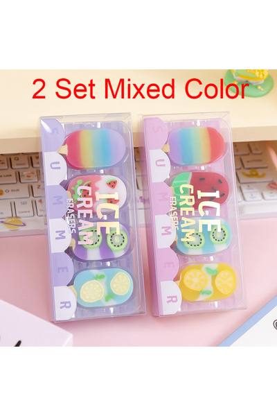 Choice مجموعة ممحاة مطاطية صغيرة لطيفة على شكل آيس كريم كاواي من Lytwtw، مكون...