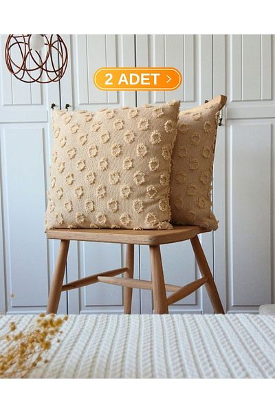 ARVA Home Luxury Διακοσμητικό Πουφ Βαμβακερό Μαξιλάρι Άνετη Μαξιλαροθήκη Καναπέ Ειδικού Σχεδιασμού 43x43