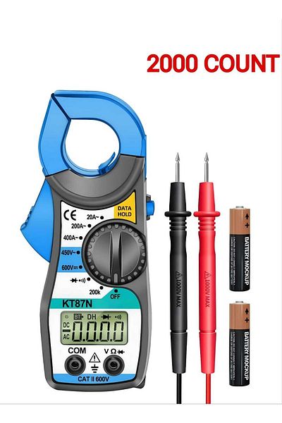Generic Clamp Meter Multimeter Tester With AC Current, AC/DC Voltage, NCV Amp Ohm Volt 2000 Counts