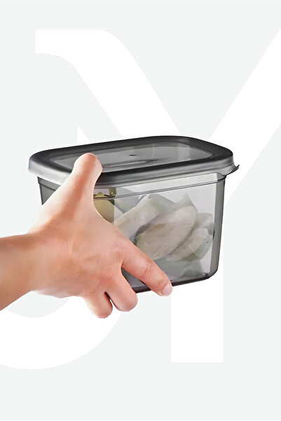 Justyol Set of 9 1300 ml Moly Rectangular Storage Containers – with Labels, Lids and Suitable for Multiple Uses