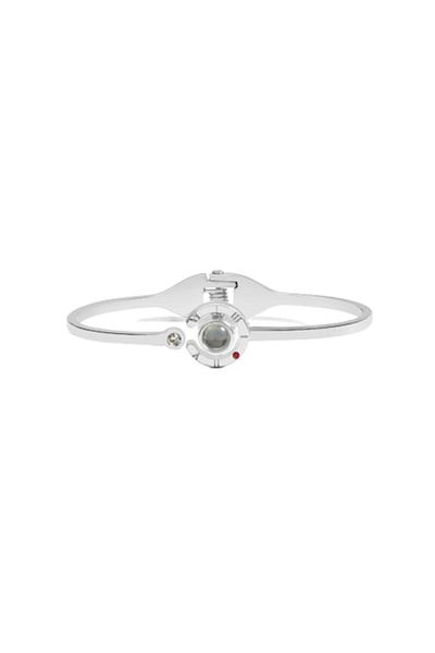 Tessero Bratara de dama tip Bangle fixa cu proiectie 'Te iubesc' in 100 de limbi diferite, placat cu aur 18K