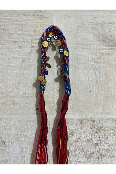 MODA Braided Sequin and Evil Eye Beaded Bandana