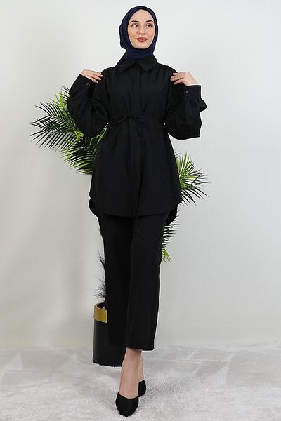 GİYZAMİLA Shirt and Trousers Suit Black