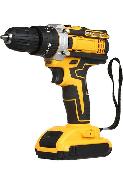 OEM Electric drill, 2 speeds, 2 x batteries, Bit, 45 Degree Adapter
