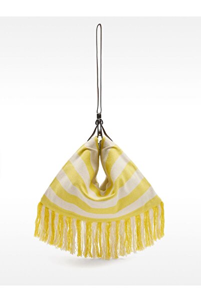 PARFOIS Çizgili Pamuk Omuz Çantası