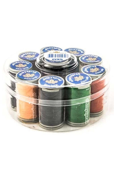 CT STONES Gold Leaf Sewing Thread Set 10 Pieces Round Boxed