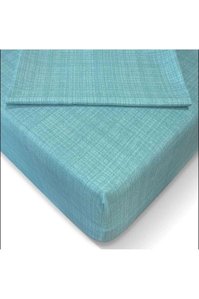 YÜNTEKS Fitted Sheet Set Elastic Sheet Set Turquoise