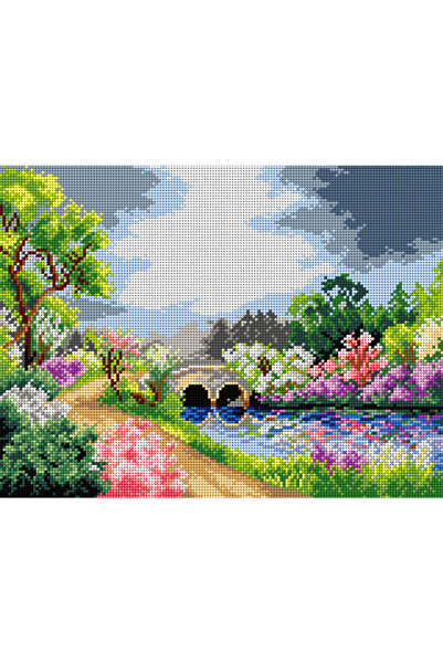 Orchidea Baskılı Goblen Köprü ve Manzara 2320 30*40 cm