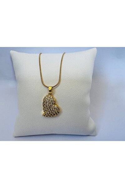 Judas Takı قلادة قلب محفورة بالزركون الذهبي الصلب