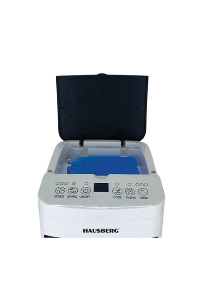 Hausberg Hb-5955ab Air Cooling And Humidifying Fan, 3 Speeds, Remote Control,, White