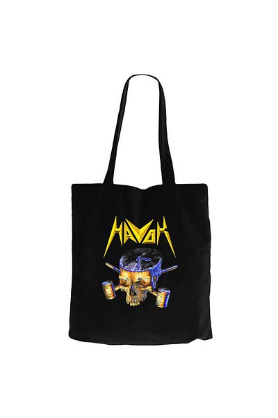 Z zepplin Havok Band Deals Merch Black Canvas Tote Bag