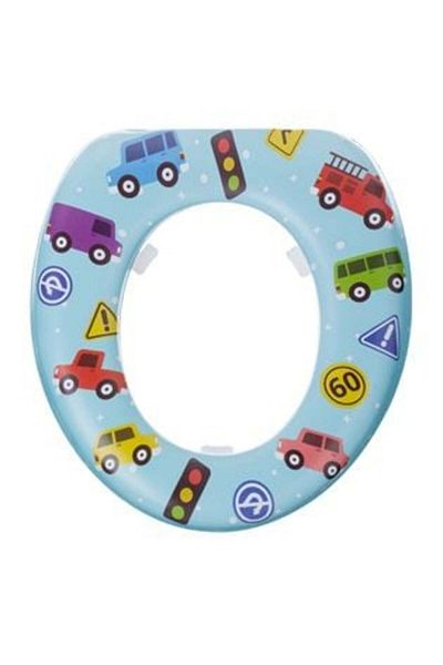 honey baby Reductor WC Bleu Vehicule de Diferite Culori Honey Baby pentru Copii - 29 x 27 cm