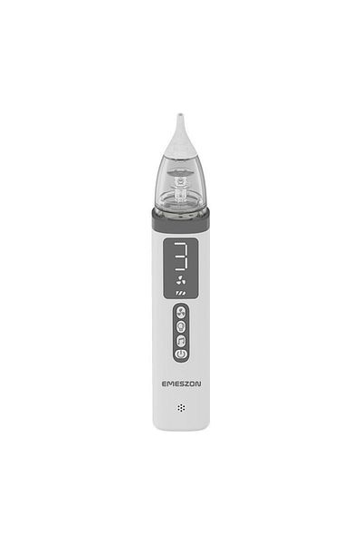 EMESZON Electric Nasal Aspirator, EMESZON®, Babies, Children, Silent, 3 Speeds, RGB LED, Rechargeable, White