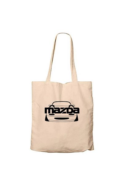 Z zepplin Mazda Rx-7 Text Car Cream Canvas Tote Bag