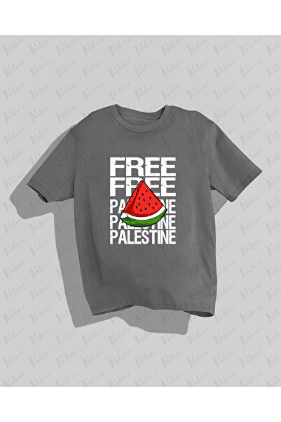 Nulivez تي شيرت مدمج عالي الجودة مطبوع عليه Free Palestine للجنسين