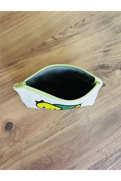Handream Hand Painting and Embroidery Embroidered Cute Turtle Handmade Wallet/Multi-Purpose/Gift Bag