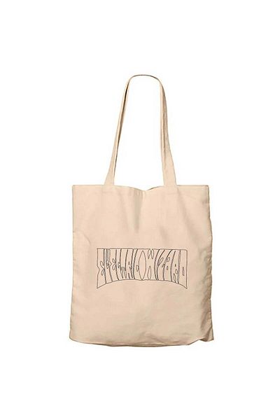 Z zepplin Electric Wizard Logo Cream Zippered Cloth Bag Gabardine
