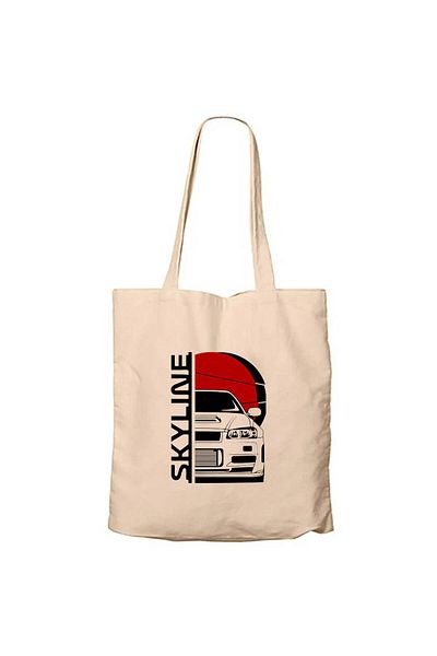 Z zepplin Skyline Cream Zippered Cloth Bag Gabardine