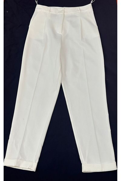 HANIMCA GİYİM Pleated Double Leg Carrot Cut Summer Pants