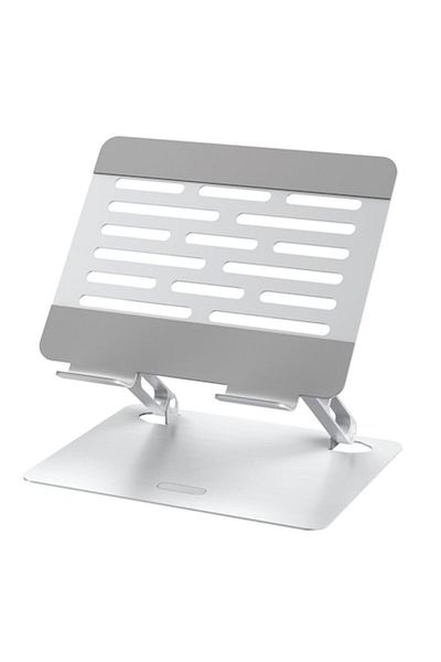 OEM Laptop Stand, Aluminum Alloy, Adjustable Height and Angle, Anti-Slip Rubber Inserts, Ergonomic, Fold