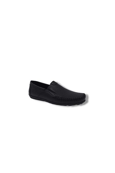 Zerhan Modesa 269 Men's Black Genuine Leather Loafer Shoes