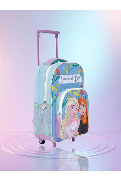 Disney Disney Frozen troller backpack, 36 x 24 x 12 cm, on wheels, adjustable straps, Blue