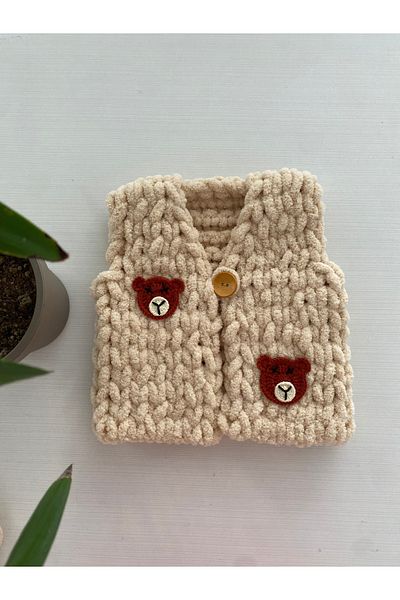ÖRGÜCÜ DESİGN Puffy Knit Baby Vest