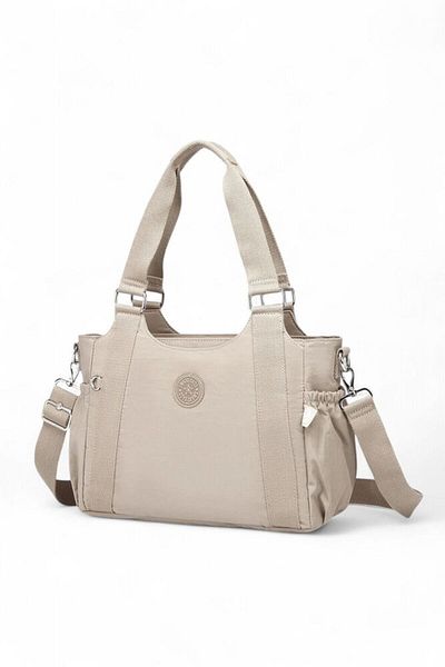 SMART BAGS Geantă de umăr pentru femei Crinkle Beige Smb 1163-1