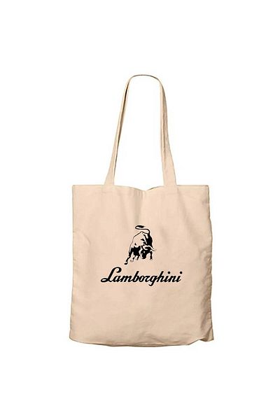 Z zepplin Τσάντα από καμβά κρέμας Lamborghini Text Logo