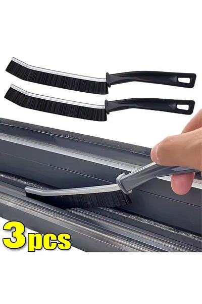 efmues Multi-Purpose Cleaning Brush Fine Flat Cleaning Brush 3Pcs