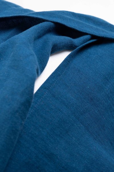 JOJOMIA Lona 2-Piece Linen Pillow Case 50X70 Navy Blue