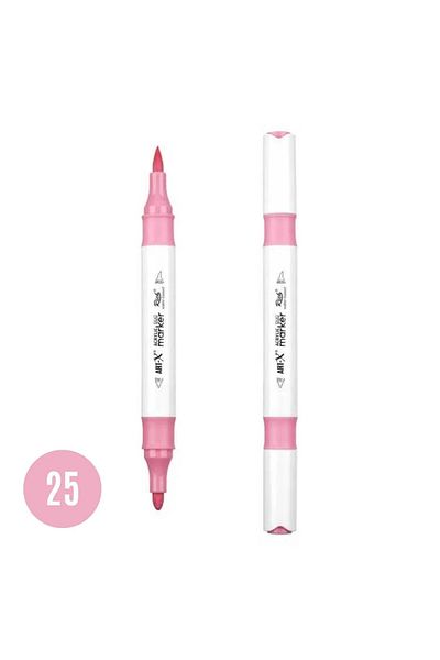 Art Tone Art-X Double Brush Tip Water-Based Marker Pen 25 Pastel Pink
