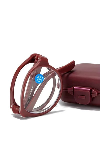 GENERAL MINI folding reading glasses + 2, 50, unisex, ultra light with box, anti blue light – Brodeaux