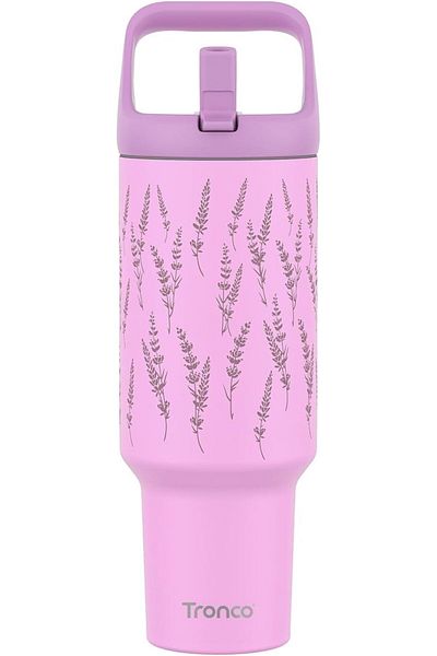 CupExpress Tronco 40 oz Tumbler with Handle and Straw, Leak-Proof Insulated Tumbler with Flip Straw and Top Han