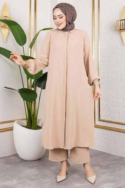 ORCHID Long Tunic Aerobin Suit Beige